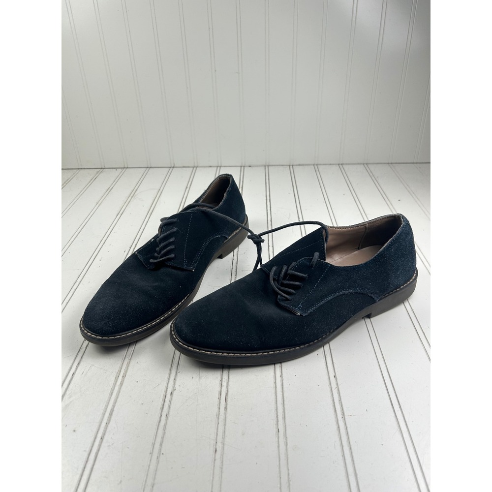 Banana Republic Vintage Blue Suede Derby Dress Shoes Men's Size 8 - Picture 5 of 12
